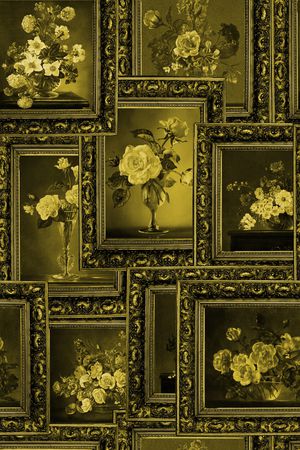 彩底花卉印花华亿平台图片