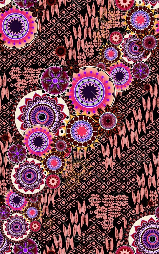 传统纹样印花华亿平台图片