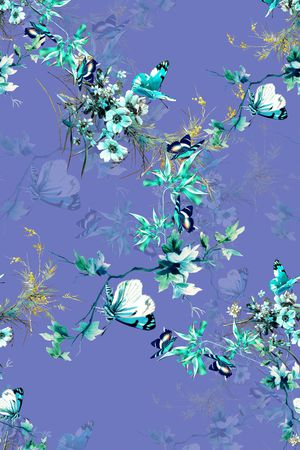 花卉印花华亿平台图片