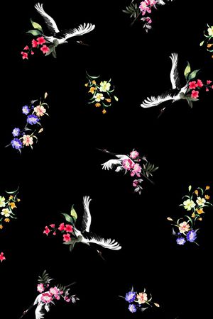 花卉印花华亿平台图片