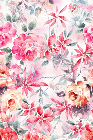 满版散花印花华亿平台图片