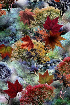 枫叶印花华亿平台图片