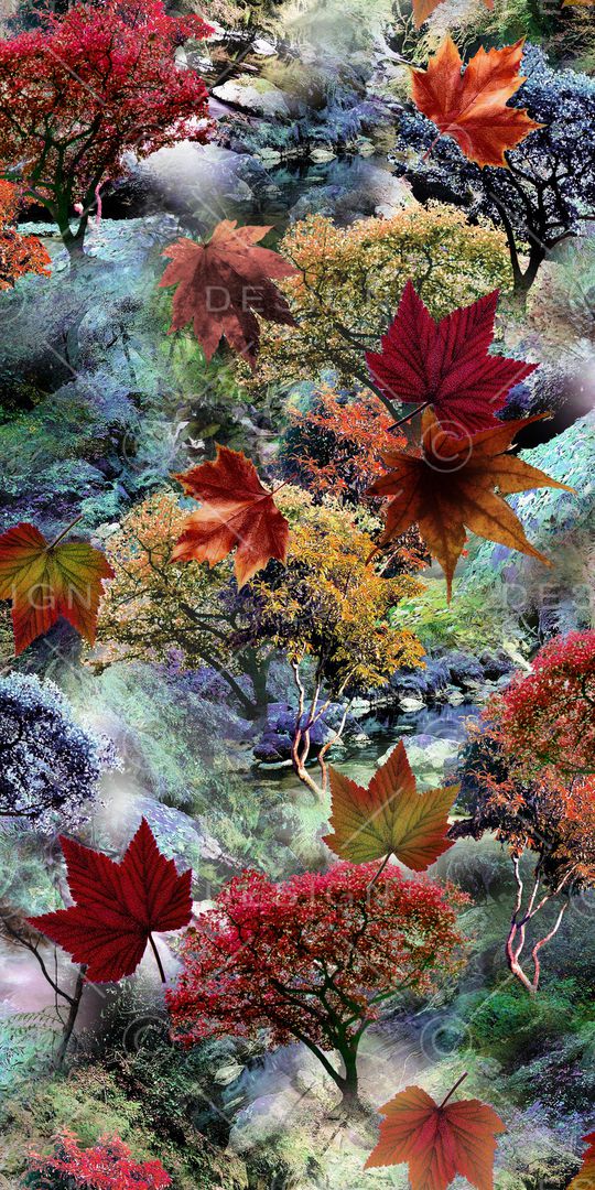 枫叶印花华亿平台图片