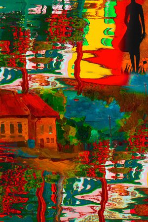 抽象印花华亿平台图片