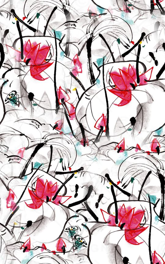 花卉印花华亿平台图片