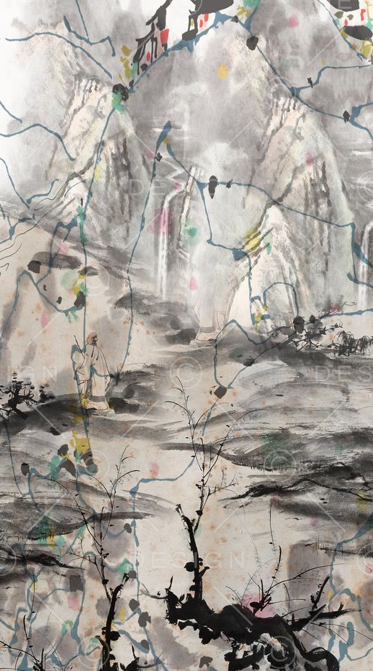 抽象印花华亿平台图片