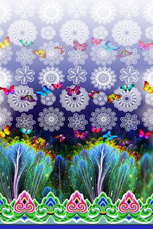 二方连续印花华亿平台图片