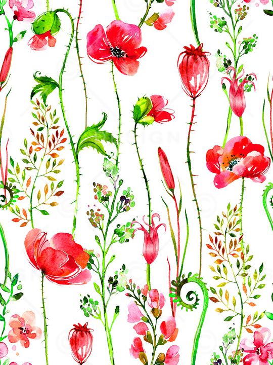 彩底花卉印花华亿平台图片