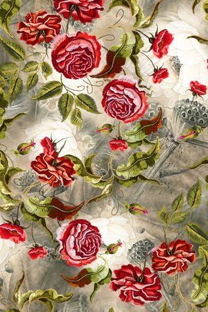 水墨风印花华亿平台图片