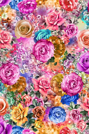 花卉印花华亿平台图片