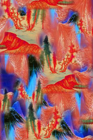 水墨风印花华亿平台图片