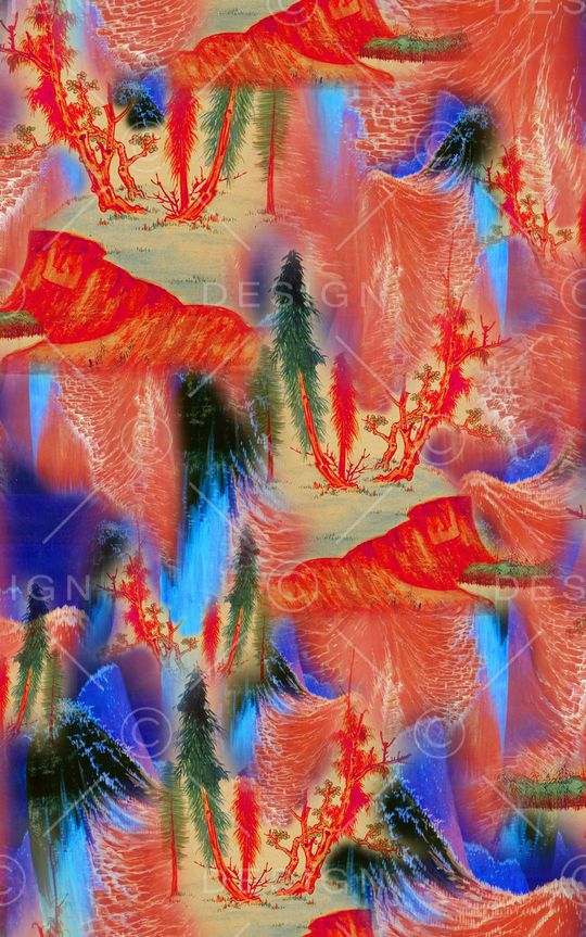 水墨风印花华亿平台图片