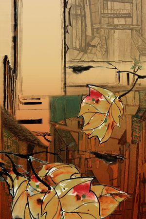 水墨风印花华亿平台图片