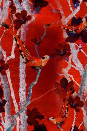 水墨风印花华亿平台图片