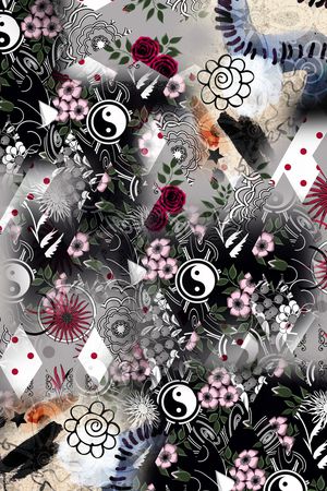 花卉印花华亿平台图片