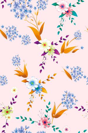 彩底花卉印花华亿平台图片