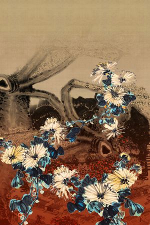 水墨风印花华亿平台图片