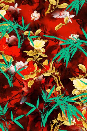 水墨风印花华亿平台图片