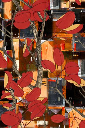 水墨风印花华亿平台图片