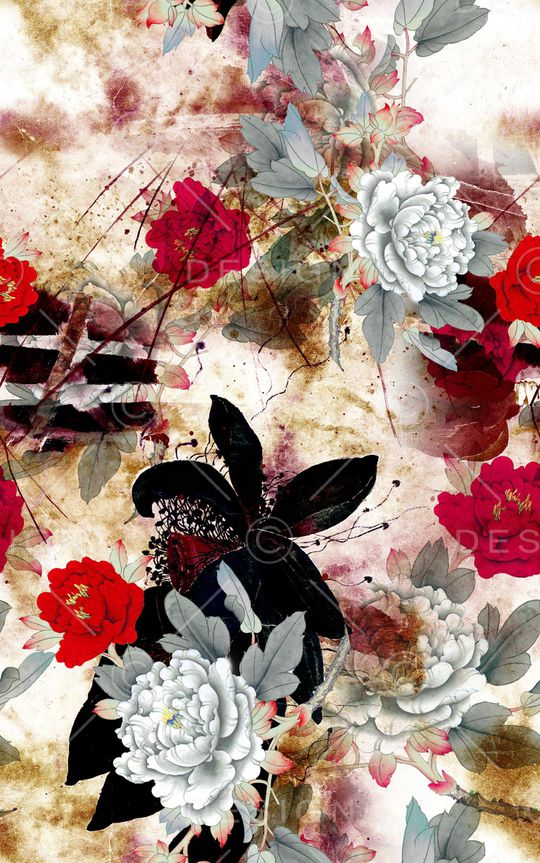 水墨风印花华亿平台图片