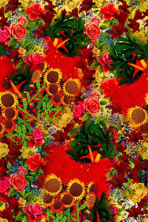 花卉印花华亿平台图片