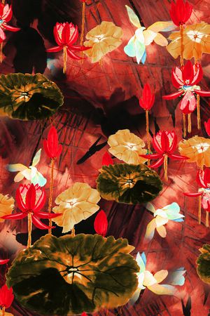 水墨风印花华亿平台图片