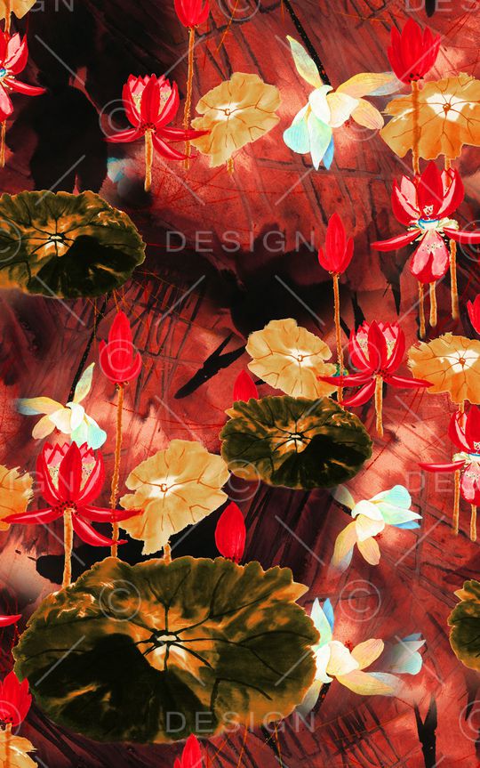 水墨风印花华亿平台图片