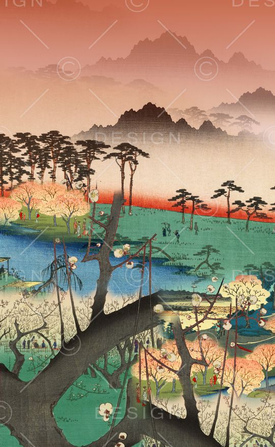 水墨风印花华亿平台图片