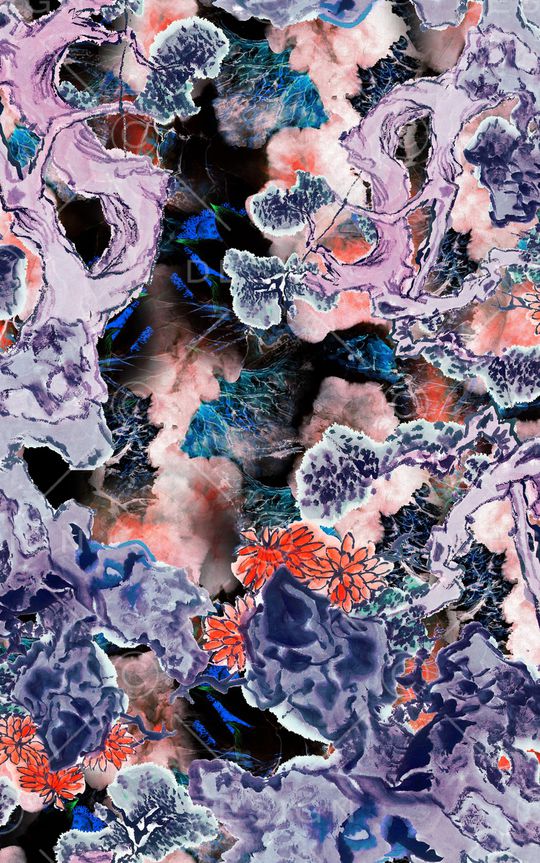 水墨风印花华亿平台图片