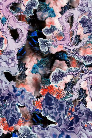 水墨风印花华亿平台图片