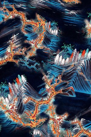 水墨风印花华亿平台图片