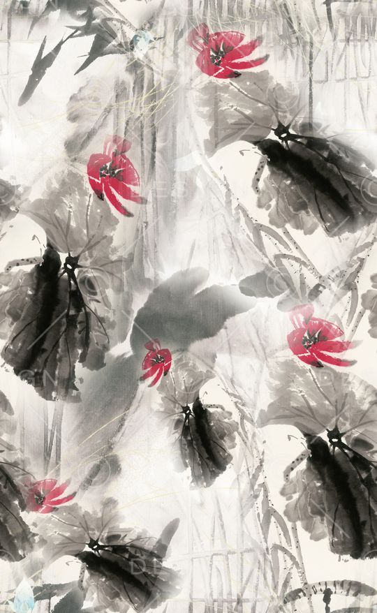 水墨风印花华亿平台图片