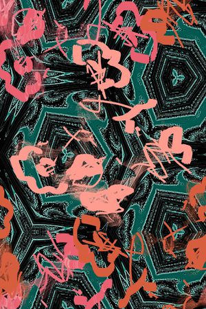 混合拼接印花华亿平台图片