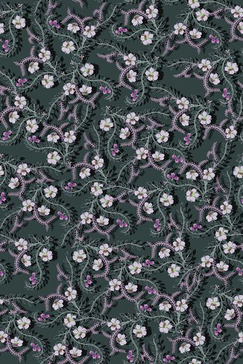 911802-立体阴影碎花绿