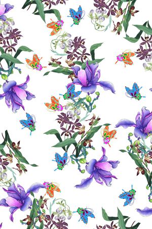 蝴蝶印花华亿平台图片