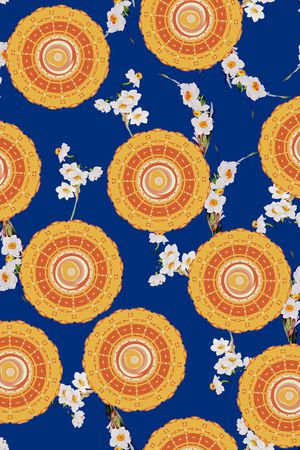 圆形印花华亿平台图片