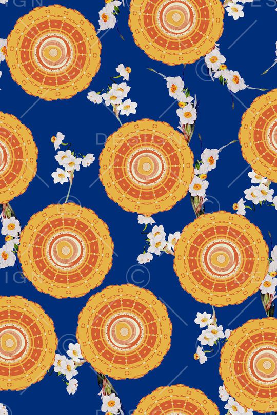 圆形印花华亿平台图片