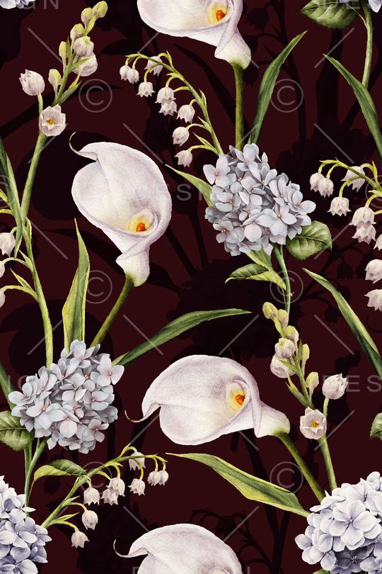 彩底花卉印花华亿平台图片