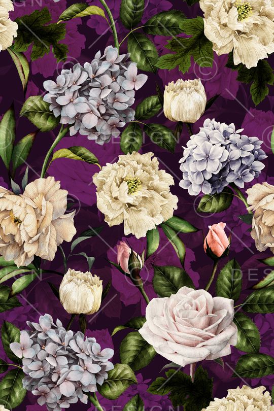 彩底花卉印花华亿平台图片