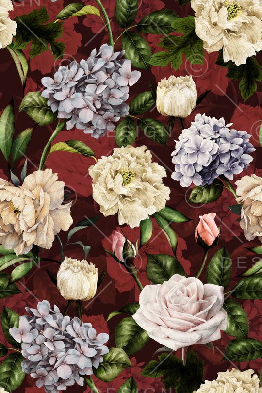 彩底花卉印花华亿平台图片