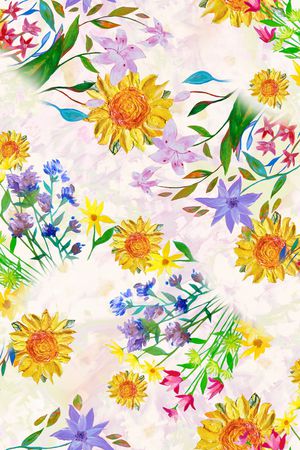 花卉印花华亿平台图片