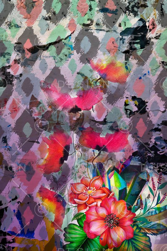 抽象印花华亿平台图片