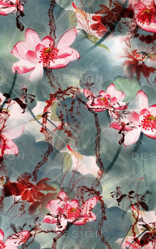 水墨风印花华亿平台图片