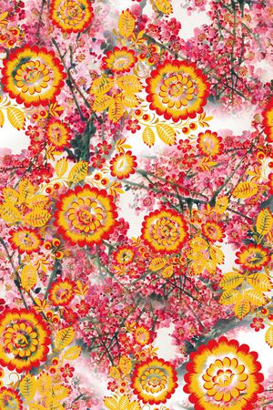 水墨风印花华亿平台图片