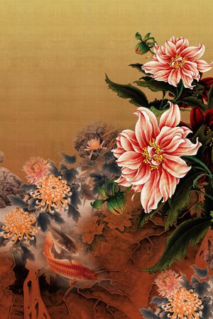 水墨风印花华亿平台图片