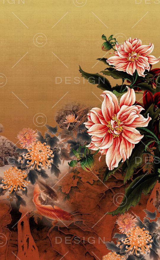 水墨风印花华亿平台图片