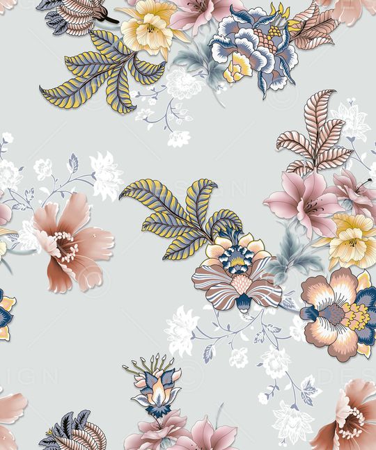 花卉印花华亿平台图片