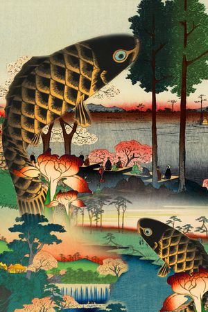 水墨风印花华亿平台图片