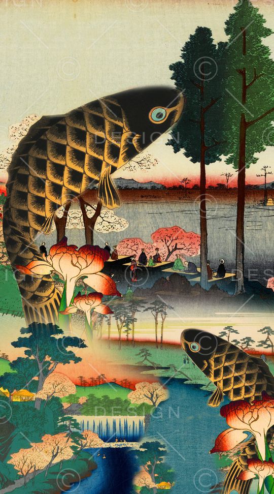 水墨风印花华亿平台图片