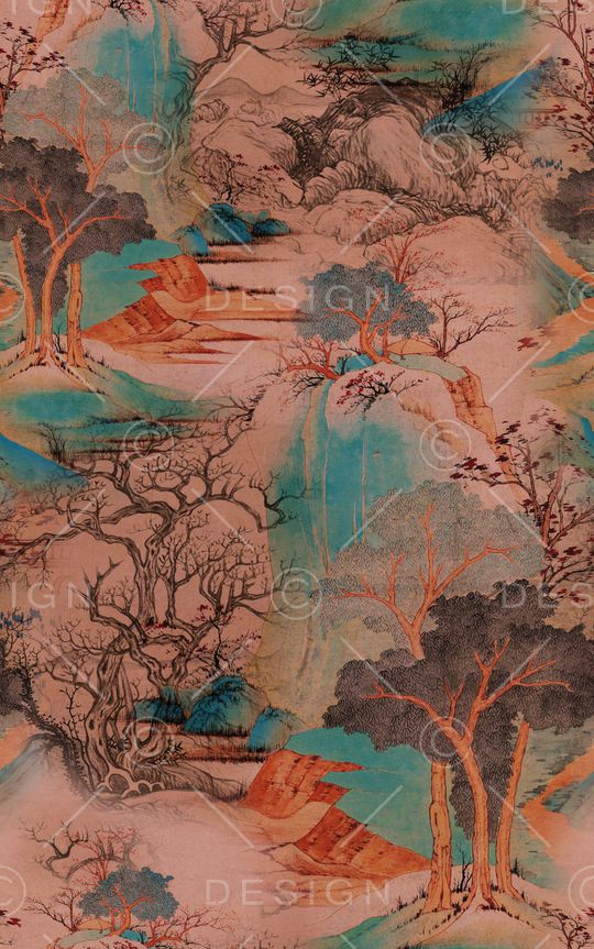 水墨风印花华亿平台图片